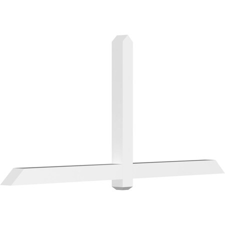 Ekena Millwork Eugene Architectural Grade PVC Gable Bracket, 84"W x 38 1/2"H x 4"D x 4"F, 11/12 Pitch GBP084X39X0404EUG00